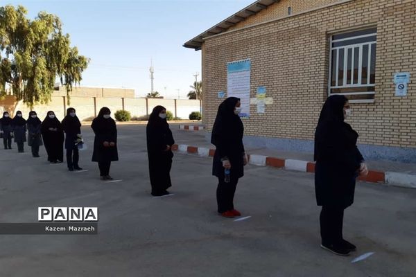 برگزاری امتحانات نهایی دوازدهم متوسطه دخترانه درسالن ورزشی حجاب  شهرستان حمیدیه