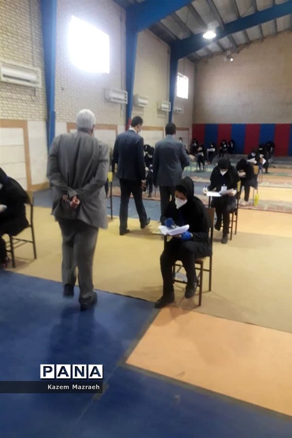 برگزاری امتحانات نهایی دوازدهم متوسطه دخترانه درسالن ورزشی حجاب  شهرستان حمیدیه