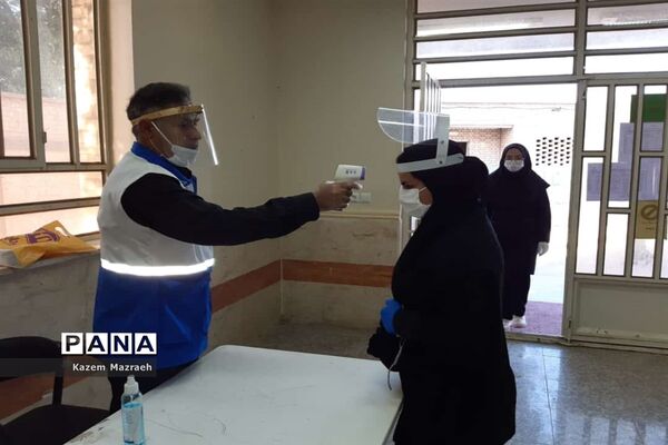 برگزاری امتحانات نهایی دوازدهم متوسطه دخترانه درسالن ورزشی حجاب  شهرستان حمیدیه