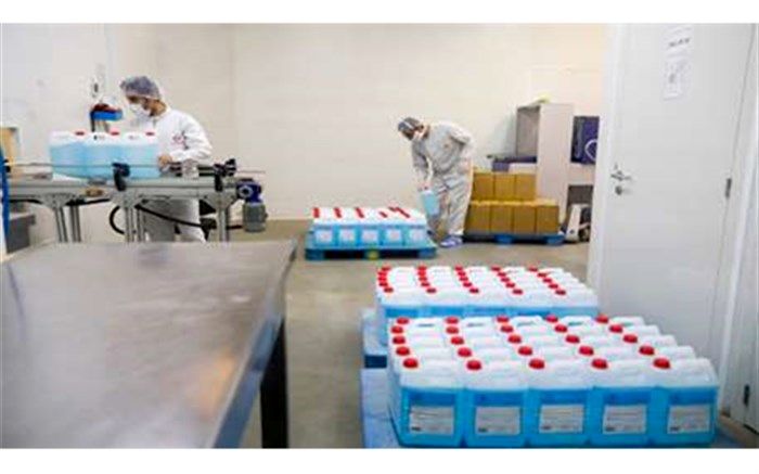 تولید بیش از ۱۱۱ هزار لیتر محلول ضدعفونی کننده در هلال‌احمر