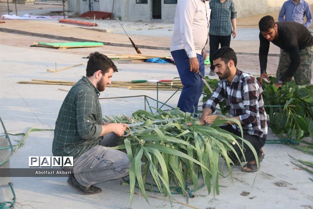 آماده‌سازی شب وداع با پیکر شهدای مدافع حرم در مرکز فرهنگی دفاع مقدس استان مازندران