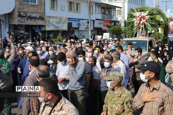 تشییع پیکر شهید مدافع حرم علی جمشیدی در نور