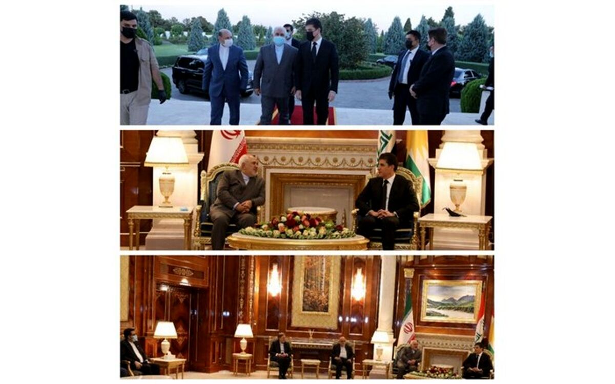 رایزنی ظریف با نیچروان بارزانی در اربیل
