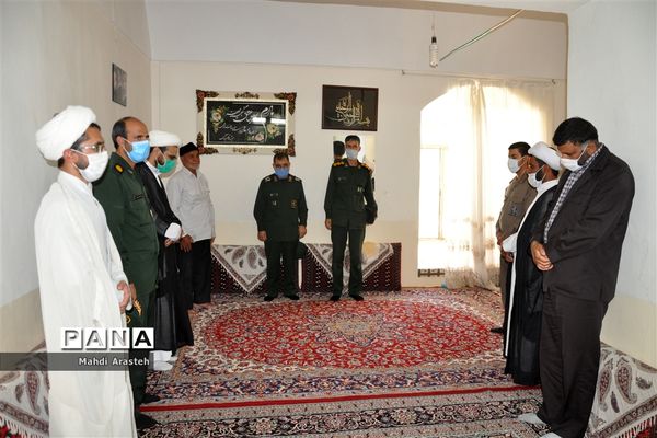 دیدار فرمانده سپاه انصار الرضا(ع) خراسان جنوبی با خانواده شهید اباذر جودی