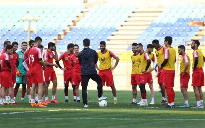 تمرین شاداب پرسپولیسی‌ها پیش از دیدار با نفت مسجدسلیمان