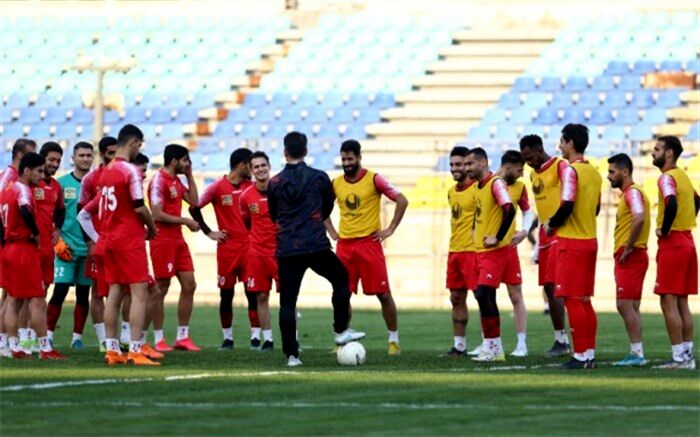 تمرین شاداب پرسپولیسی‌ها پیش از دیدار با نفت مسجدسلیمان