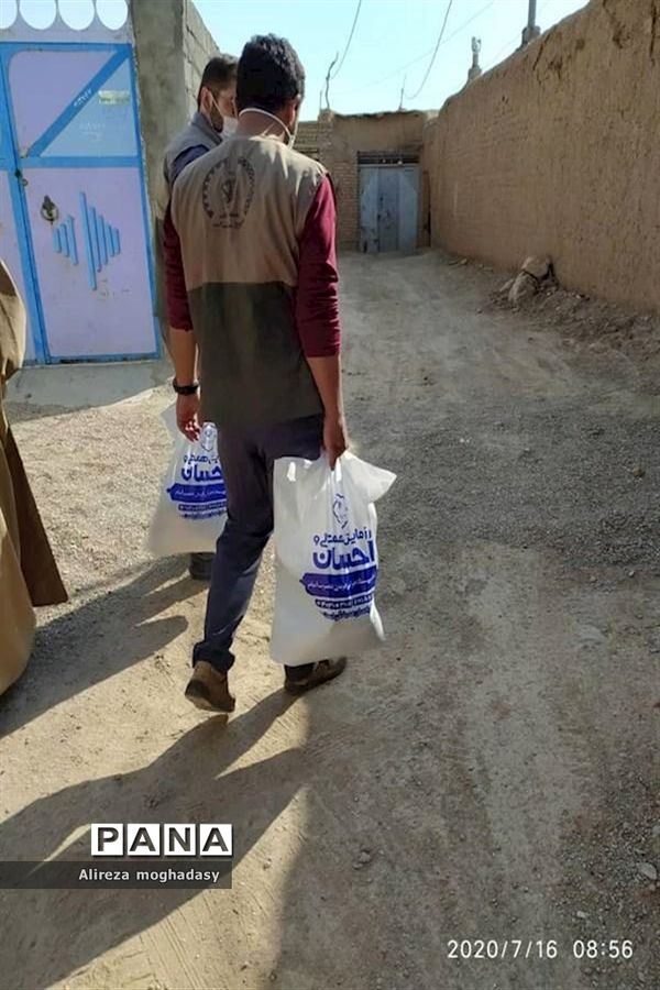 توزیع ٨٠٠ بسته پروتئینی در راستای اجرای طرح رزمایش کمک‌های مومنانه