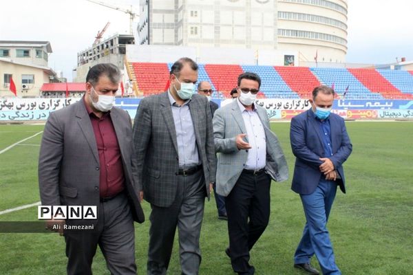 بازدید مدیرکل ورزش و جوانان مازندران از ورزشگاه شهید وطنی قائم‌شهر