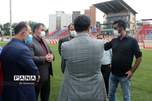بازدید مدیرکل ورزش و جوانان مازندران از ورزشگاه شهید وطنی قائم‌شهر