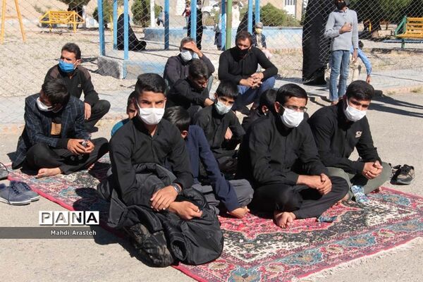 مراسم عزاداری شهادت امام هشتم  مسلمانان در محله جومیان استان خراسان جنوبی