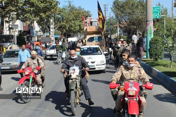 مراسم تشیع پیکر شهید مدافع حرم محمد بلباسی در قائم شهر