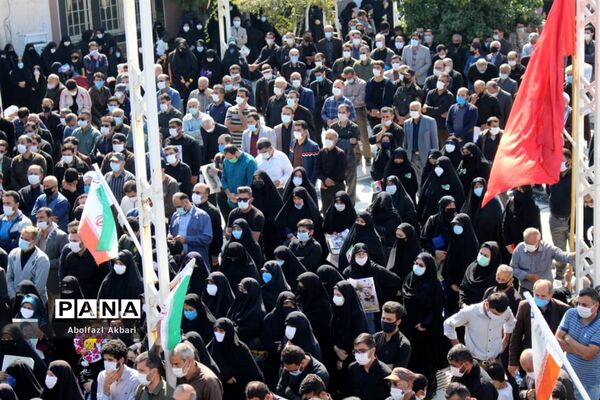 آیین تشییع شهید مدافع حرم محمود رادمهر در ساری