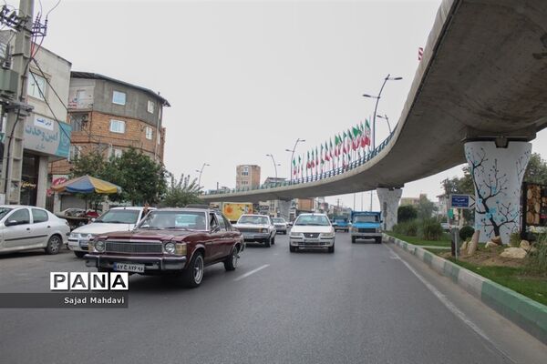 رالی خانوادگی خودروی کلاسیک در ساری