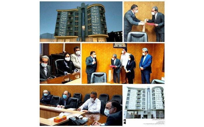 زینت‌بخشی  ساختمانی در نیشابور با رباعیات خیام