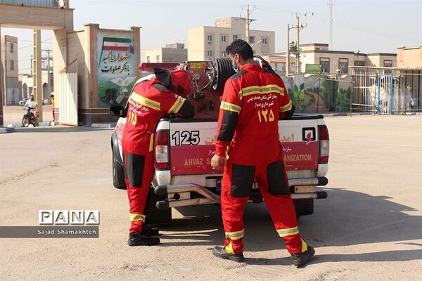 برگزاری مانور زلزله در ناحیه 3 اهواز