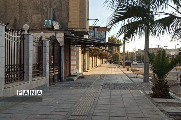 سیطره سکوت کرونایی بر شلوغ‌ترین خیابان های زاهدان