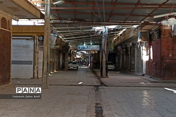 ششمین روز از محدودیت‌های کرونایی در بازار مرکزی زابل