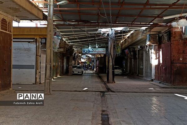 ششمین روز از محدودیت‌های کرونایی در بازار مرکزی زابل