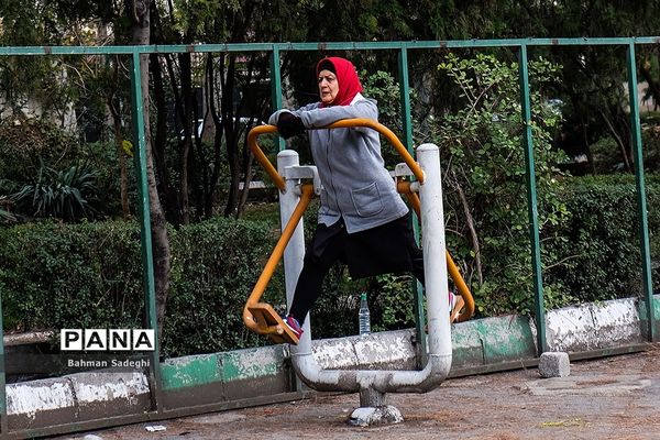 ورزش در پارک زیر سایه کرونا