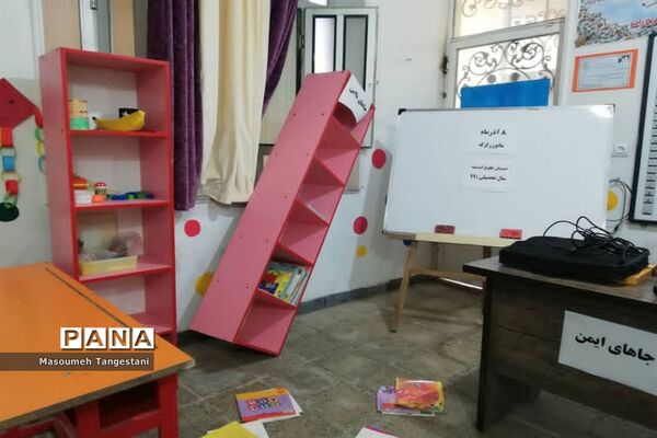 مانور زلزله در دبستان طلوع اندیشه منطقه بندر ریگ