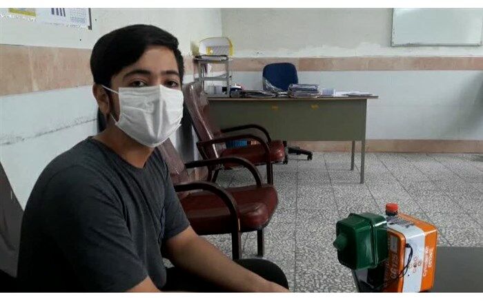 ساخت دستگاه ضدعفونی کننده اتوماتیک دست توسط هنرجوی زنجانی