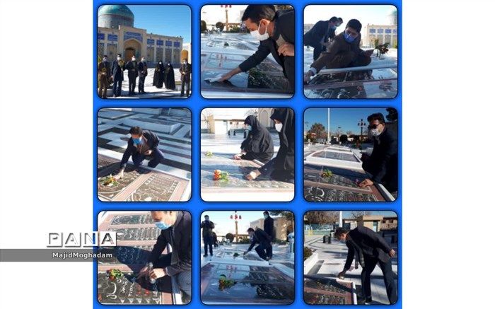 برگزاری آیین غبارروبی وگلباران مزار شهدا توسط فعالین قرآنی کاشمر