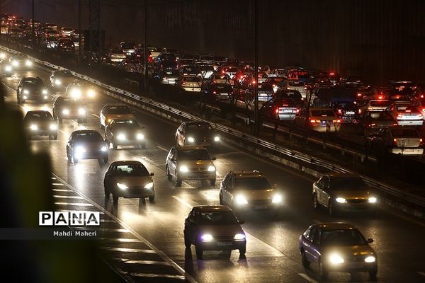 ترافیک تهران قبل ساعت 21 در روزهای نارنجی