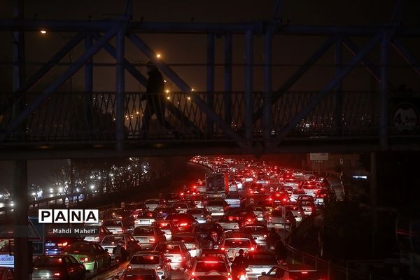 ترافیک تهران قبل ساعت 21 در روزهای نارنجی