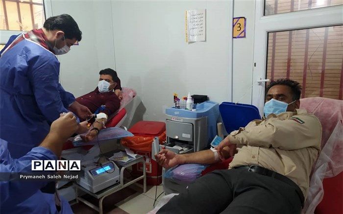 حضور فعال مربیان پیشتاز شوشتر در اهدای خون