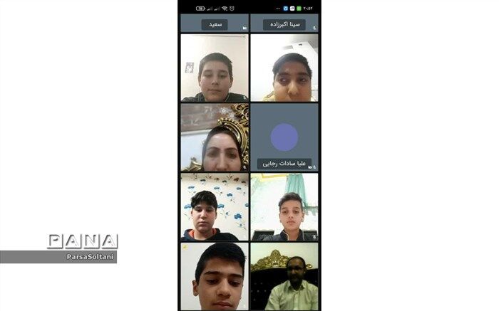 برگزاری جلسات هفتگی شورای دانش آموزی  دبستان شاهد امام رضا(ع) کاشمر  در فضای مجازی