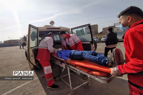 مانور سراسری زلزله در شهرستان امیدیه