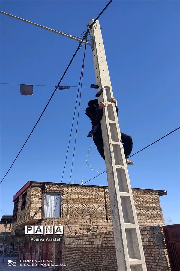 فضاسازی  روستای معصوم آباد شهرستان خوسف به مناسبت ایام فاطمیه وشهادت سرداردلها