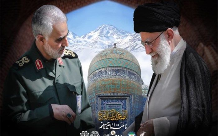 نصب نماد اردبیل در مزار شهید سپهبد حاج قاسم سلیمانی