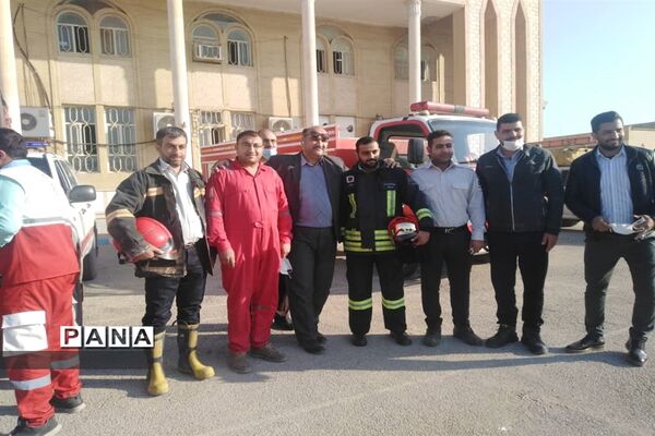 برگزاری مانور زلزله در اداره آموزش و پرورش کارون