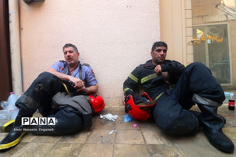 آتش سوزی بازار پردیس کیش