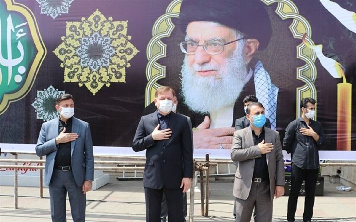 حضور استاندار گیلان در اجتماع بزرگ  مراسم عزاداری امام حسین (ع) در میدان شهدای ذهاب رشت