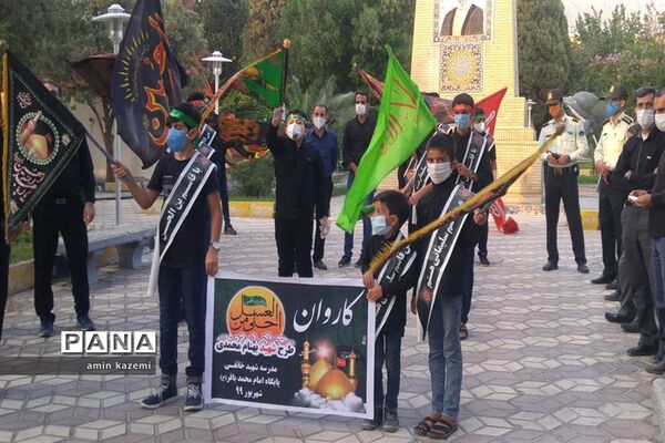 برگزاری هشتمین سوگواره احلی من العسل (کاروان ره پویان قاسم بن الحسن (ع) ) در شهرستان داراب