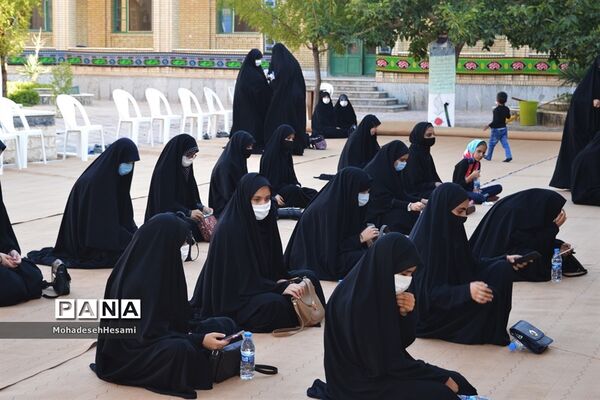 عزاداری حسینی در حوزه علمیه نرجس(س) شهرستان بیرجند