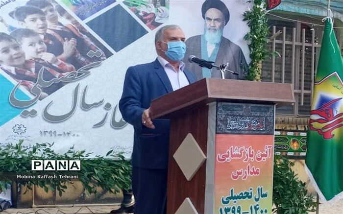 آئین بازگشایی مدارس منطقه 14،در مدرسه مکتب الزهرا(س)