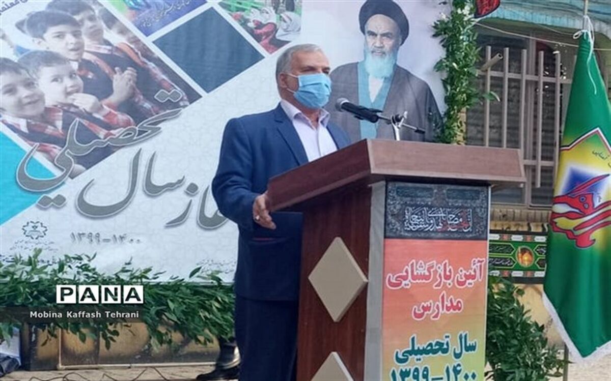 آئین بازگشایی مدارس منطقه 14،در مدرسه مکتب الزهرا(س)