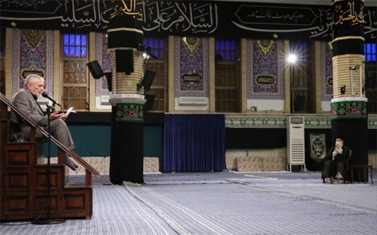 مراسم عزاداری شهادت امام سجاد علیه‌السلام با حضور رهبر انقلاب