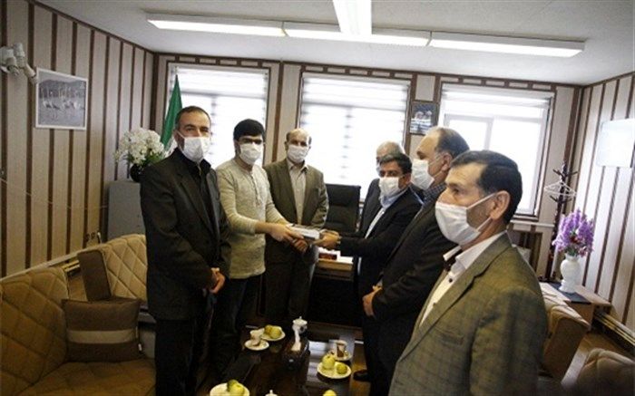 تجلیل فرماندار اردبیل از سید امیر سید شنوا رتبه یک کنکور رشته تجربی