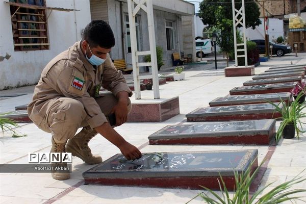 غبارروبی گلزار شهدای شهرستان ساری