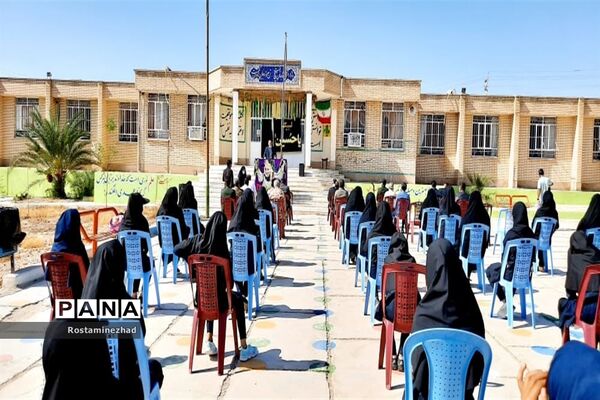 نواخته شدن زنگ ایثار و شهادت در مدارس جویم
