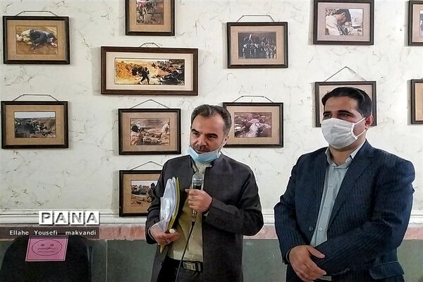 افتتاح نمایشگاه هفته دفاع مقدس در اداره آموزش و پرورش شهرستان امیدیه