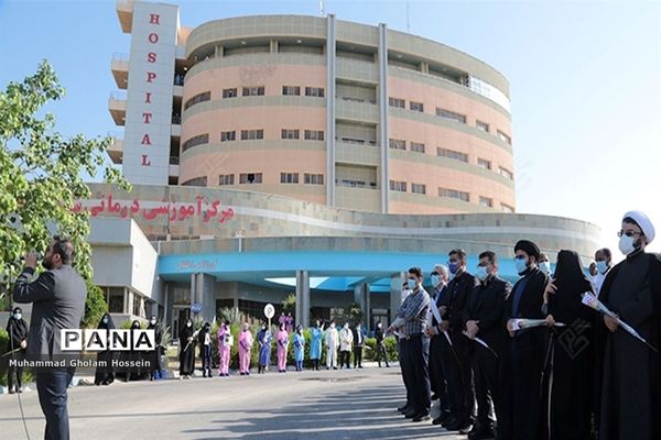 بدرقه پیکر شهیده مدافع سلامت استان بوشهر با کاروان اشک