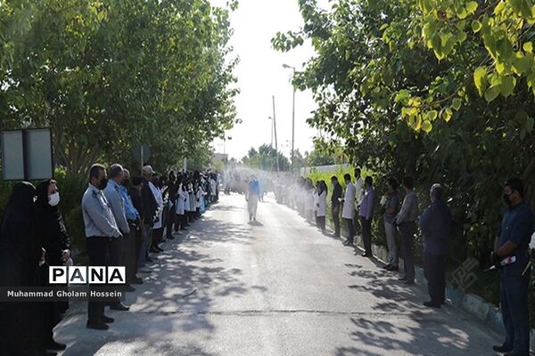 بدرقه پیکر شهیده مدافع سلامت استان بوشهر با کاروان اشک