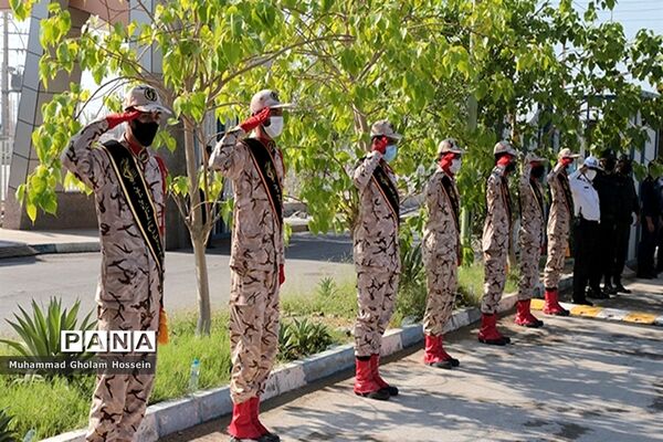 بدرقه پیکر شهیده مدافع سلامت استان بوشهر با کاروان اشک