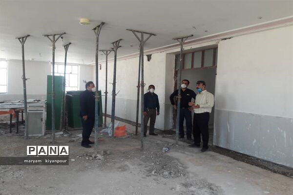بازدید مسئولان آموزش و پرورش  از روند احداث و مقاوم‌سازی مدارس مسجدسلیمان
