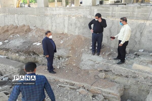 بازدید مسئولان آموزش و پرورش  از روند احداث و مقاوم‌سازی مدارس مسجدسلیمان